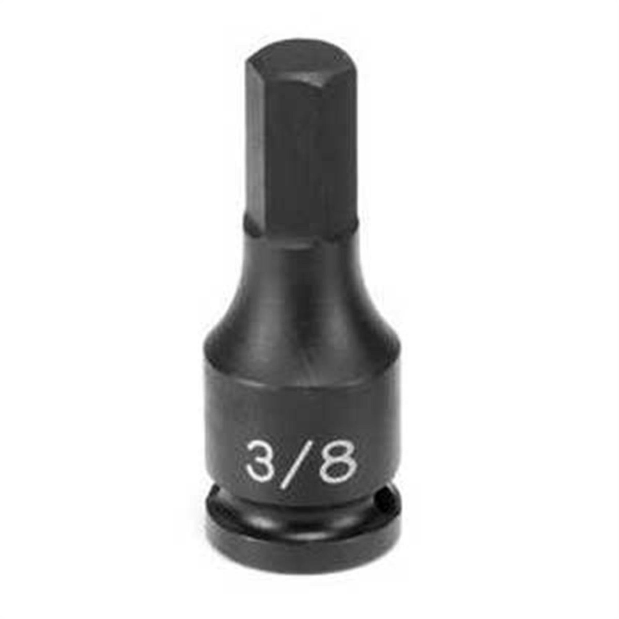 Grey Pneumatic Impact Hex Driver Socket — 9mm, 3/8in. Drive, Chrome-Molybdenum Steel, Model# GRE1909M